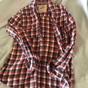 Hollister plaid button down 🧡